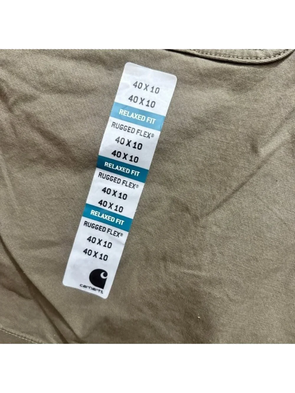 NWT Carhartt Rugged Flex Rigby Shorts Men's 40x10 Olive Green Cell Phone Pocket